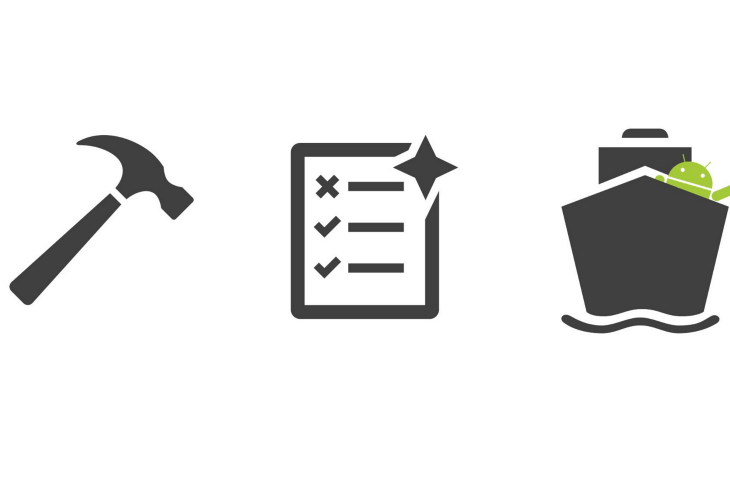 Hammer paper boat icons